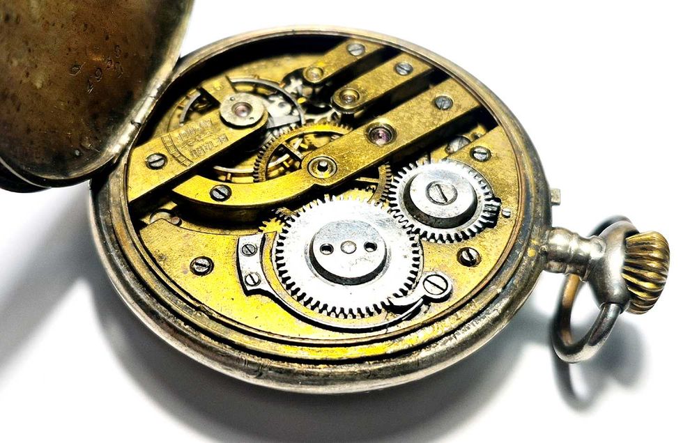 Zegarek Kieszonkowy Roskopf Patent - Lite srebro pr. 0.800