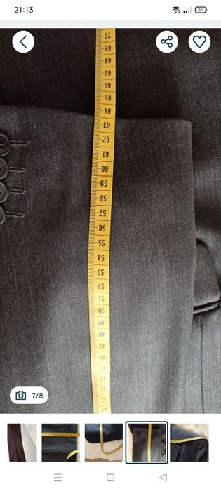 Grafitowy garnitur męski.