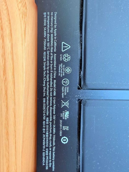 nowa bateria A1405 A1466 do APPLE MacBook Air 13 + Apple A1496 - 2 szt