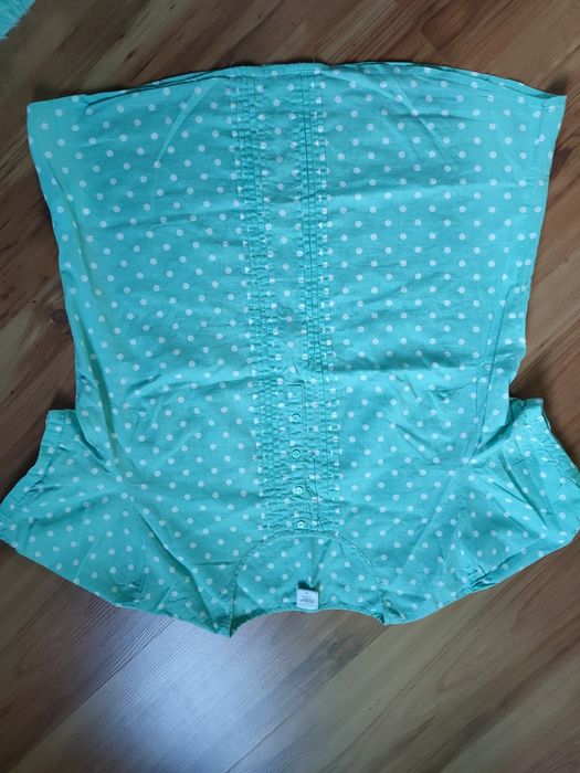 Bluzka w groszki miętowa