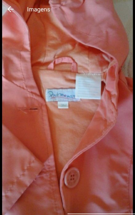 Parka/casaco Premaman 3 meses