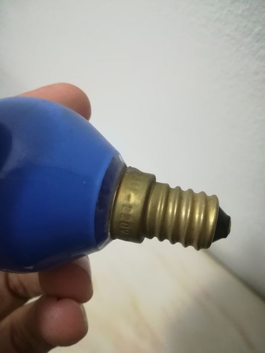 Lâmpada azul vintage