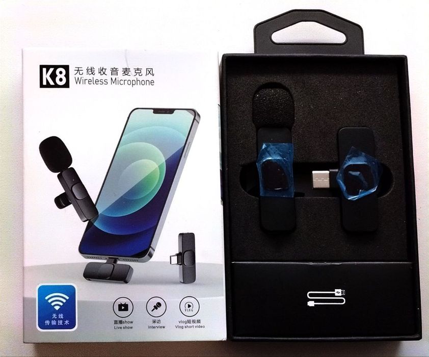 Беспроводной петличный микрофон wireless microphone К8
