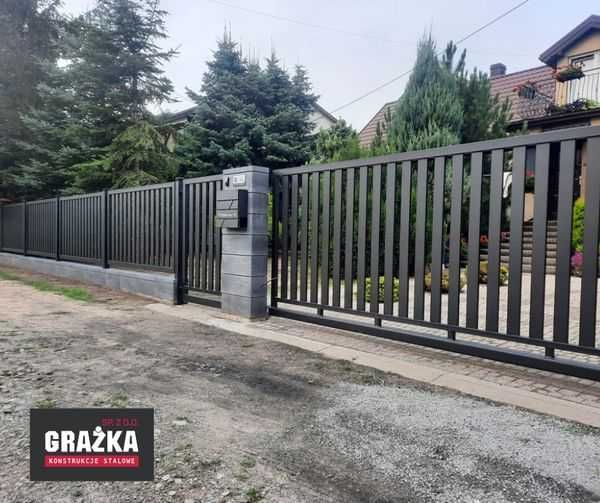 Brama przesuwna  (pion profil 80x20) 6mx1,5m ocynk PRODUCENT