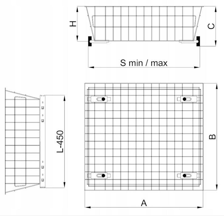 Kosz szuflada do szafy, garderoby 60