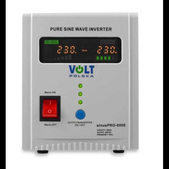 Гібридне ДБЖ / інвертор Volt Polska SINUS PRO 800 E 12/230V — 500/800W