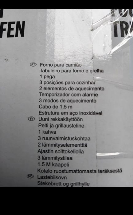 Forno para camião 24v