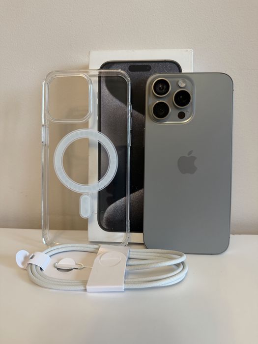 Iphone 15 pro max szary 256gb kondycja 100%