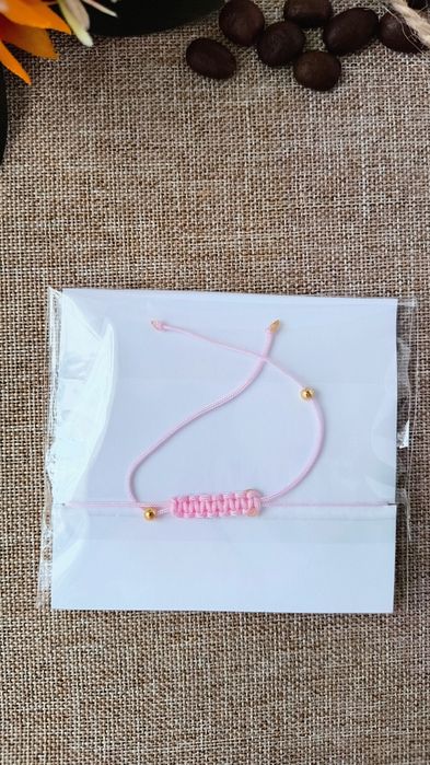 Bransoletka Talizman Miłość - Kwarc Różowy, Rubin, Rodonit