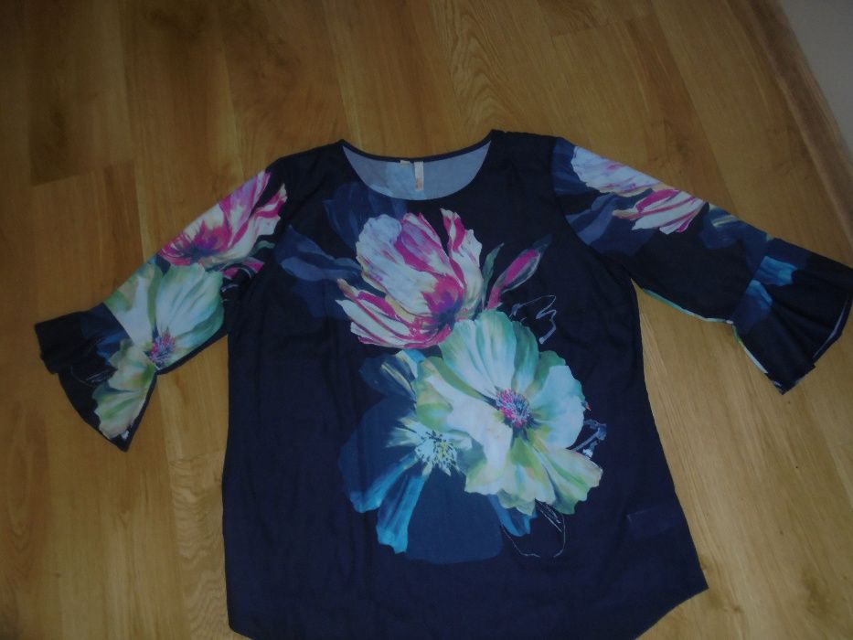 zwiewna bluzka w kwiaty L/ XL