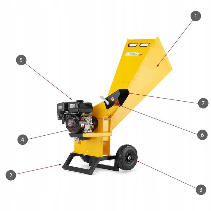 Rozdrabniacz rębarka rębak spalinowy do gałęzi HIGHER 6,5 KM