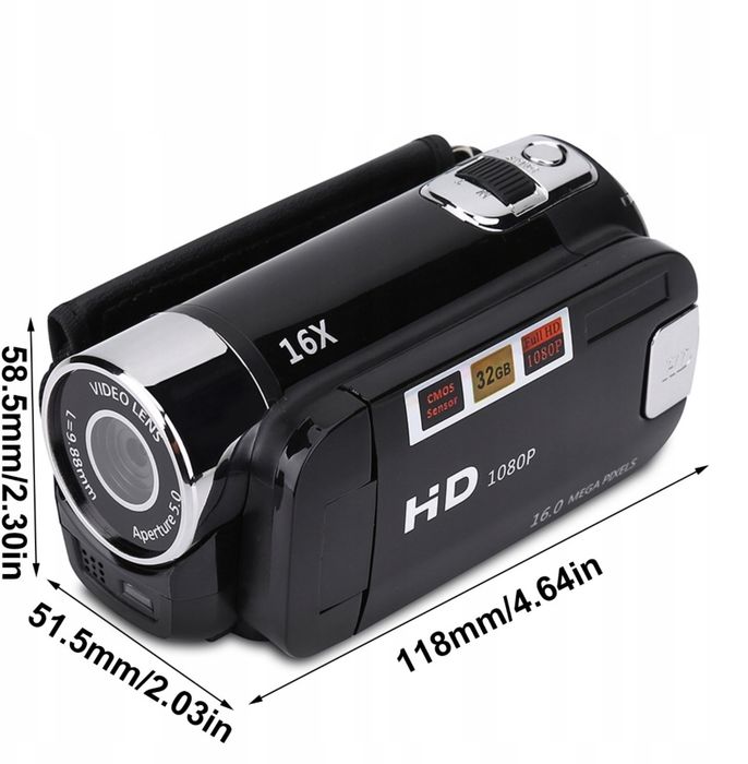 1080P Kamera DV 16 MP 2,7-calowy ekran
