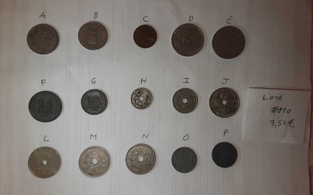 4 lotes de 15 moedas(c)