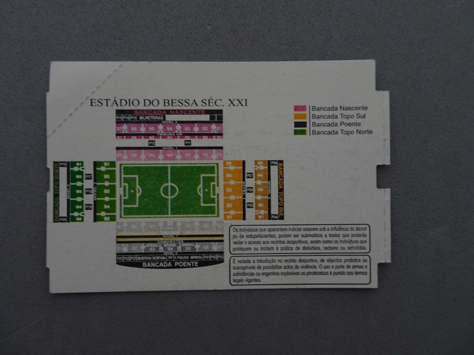Bilhete futebol Boavista Sporting 2004