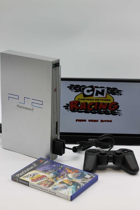 PS2 Fat Satin Silver  Model SCPH-50003Oryginalna Plomba Nowy Pad