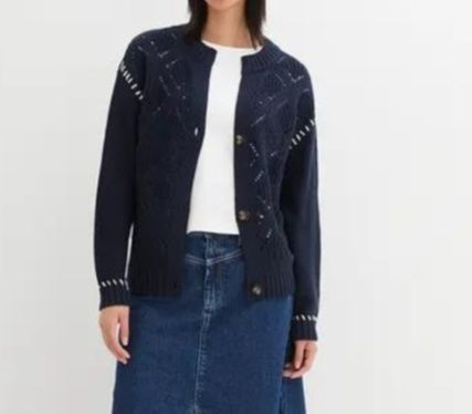 Sweter Bonprix 48/50, granatowy