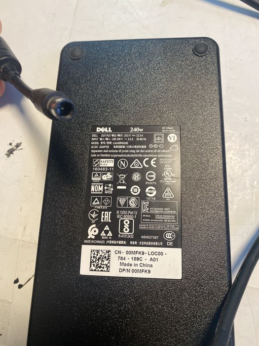 Живлення блок питания DELL 240W Зарядне 7,4*5,0 Оригінал Без предоплат