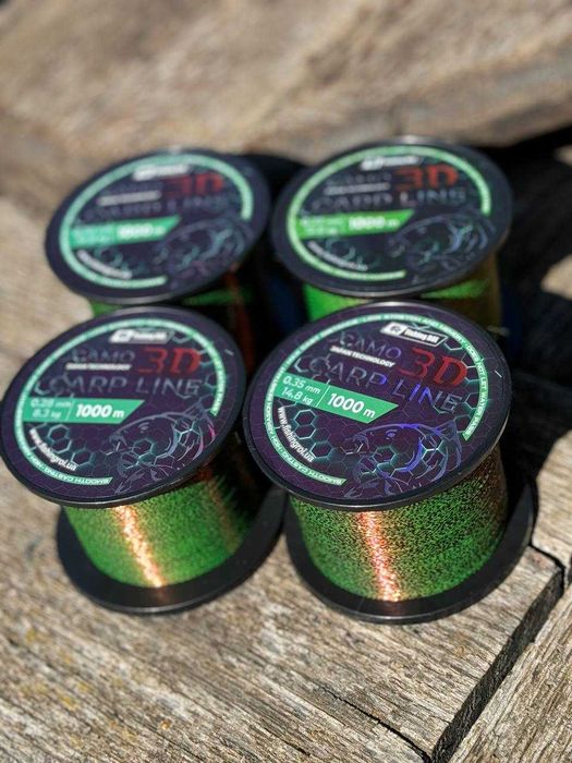 Карпова Ліска-Жилка Зелена FR 3D Camo Green 1000m 0,28-0,30-0,33-0,35