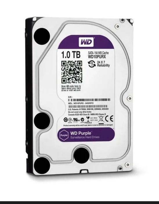 NOWY Dysk twardy WD Purple 1 TB – 3,5" SATA III