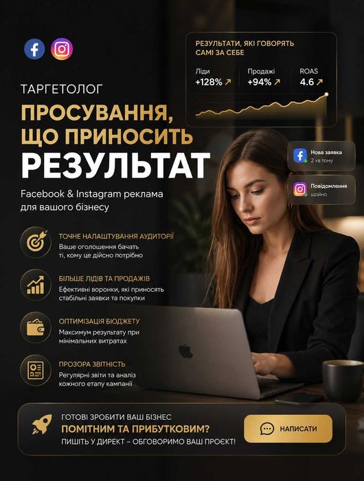 Таргетолог Facebook Instagram | Налаштування та ведення реклами