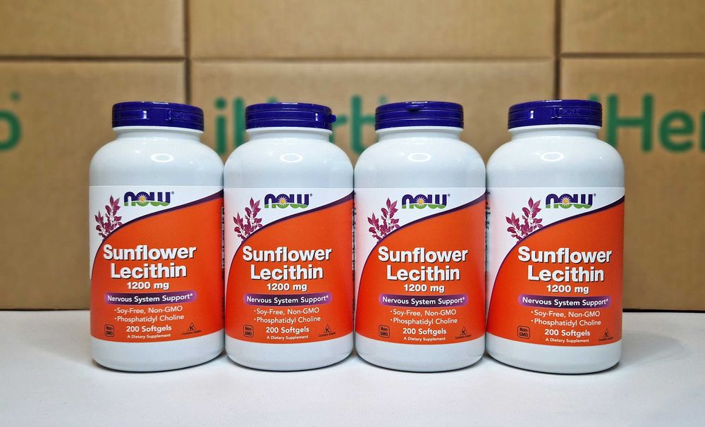 NOW Foods, Sunflower Lecithin, соняшниковий лецитин 1200мг, 100, 200шт