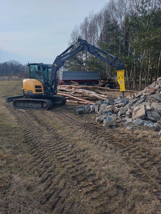 Minikoparka 5t wyburzenia kucie młotem rozbiórki