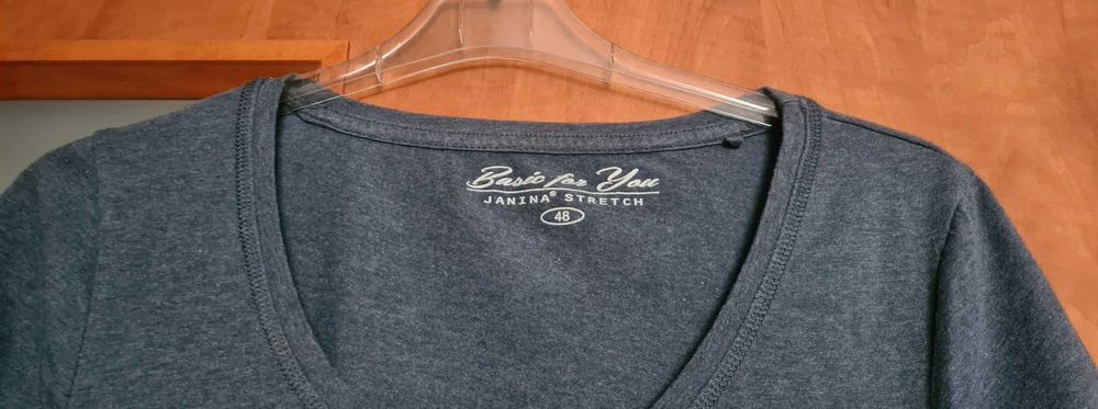 Janina niebieska bluzka roz 46