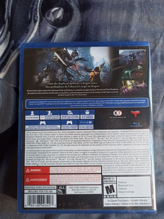 Wo long fallen dynasty ps4