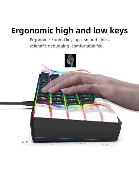 Дротова ігровв клавіатура з підсвіткою