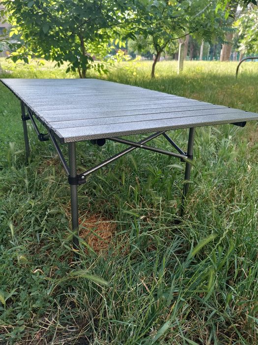 Столик, стіл розкладний алюмінієвий туристичний M Metallic 110×55×50 см