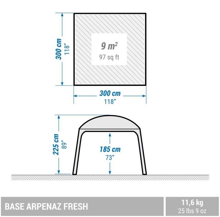 Przedsionek kempingowy - Arpenaz Base Fresh