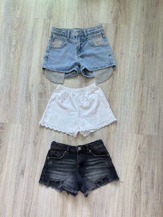 Шорти zara шорты джинсовые белые білі