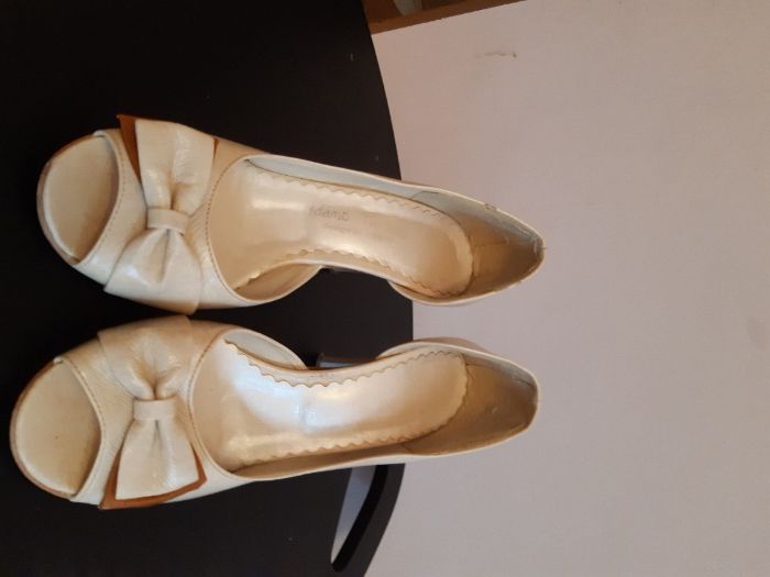 buty na obcasie peep toe beżowe nude 37 odkryte palce