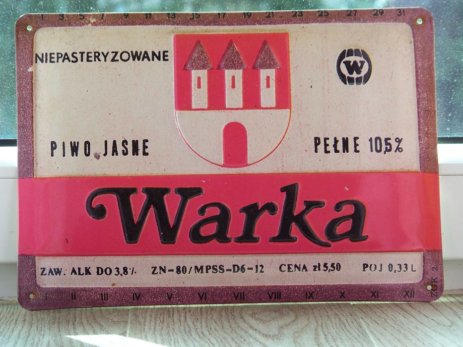 Tablica emaliowana Warka