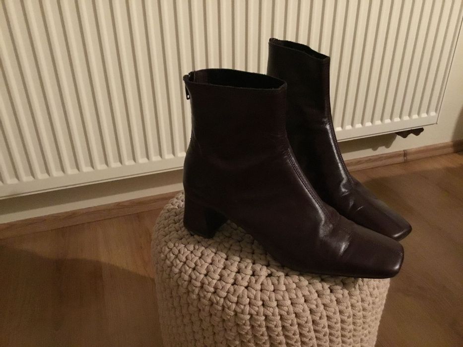 Botki skóra naturalna mango + torebka