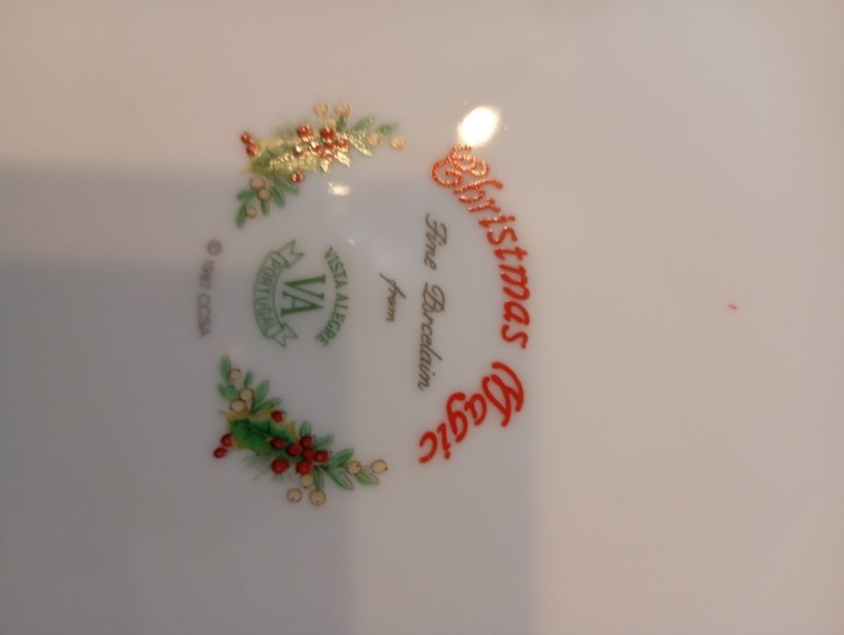 Prato em porcelana de natal Coleção Vista Alegre