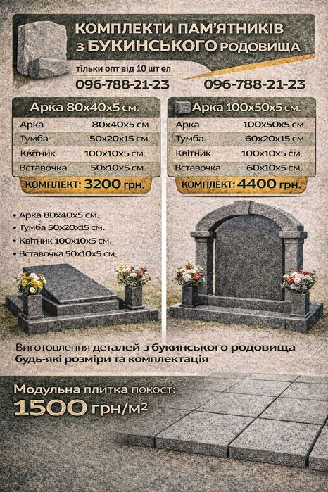 Букинське родовище, пам'ятники, покостівка ,плитка