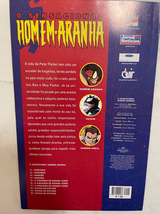 Livros BD Homem Aranha Marvel 11, 12