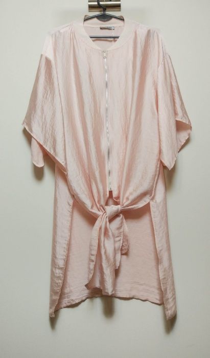 ZARA lekka kurtka bomber pudrowy róż oversize M 38