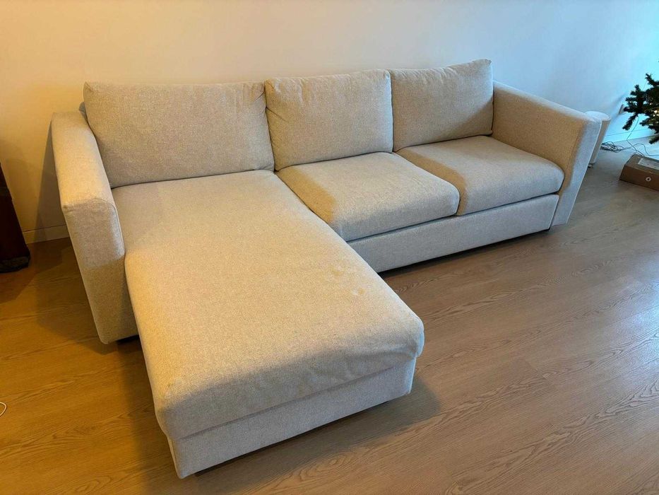 Sofá VIMLE IKEA 3 lugares, c/chaise longue/Gunnared bege