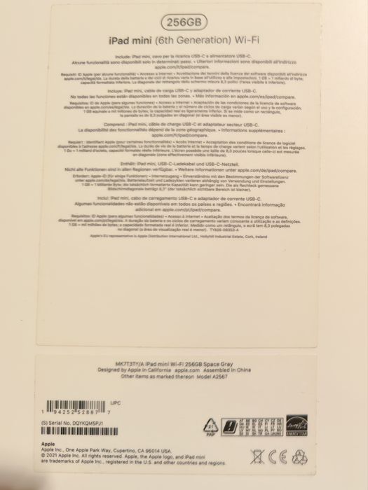 Ipad Mini 6 256 GB como novo.