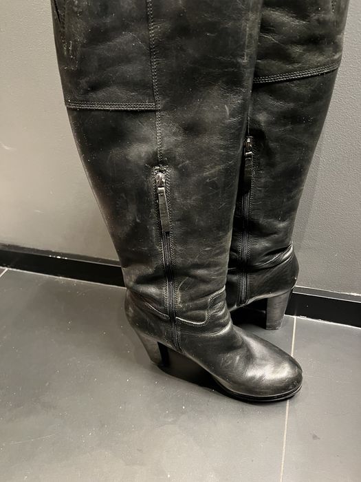 Kozaki skorzane czarne Tommy Hilfinger rozm.40
