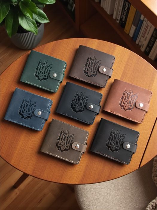 Мужской кожаный кошелек / Шкіряний гаманець / Ручная работа / Подарок