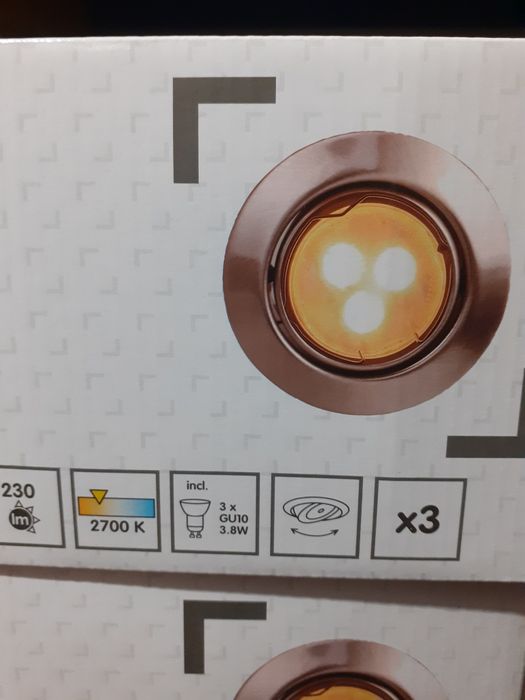 Oczka LED GU10 satyna. 12 szt.