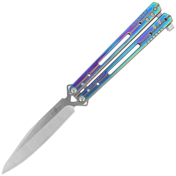Nóż Third Decor Habitat Balisong Rainbow Titanium Stainless SteelSatin
