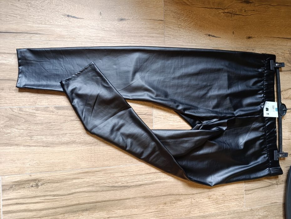 Czarne spodnie legginsy plus size r.50-54 Nowe