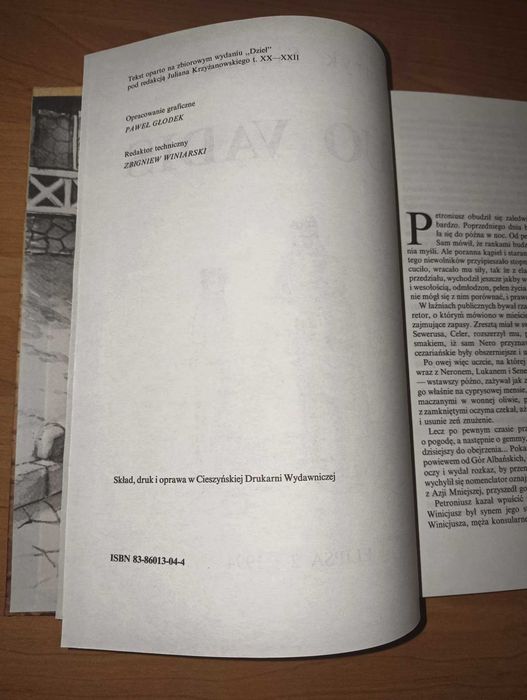 Henryk Sienkiewicz Quo Vadis 1994
