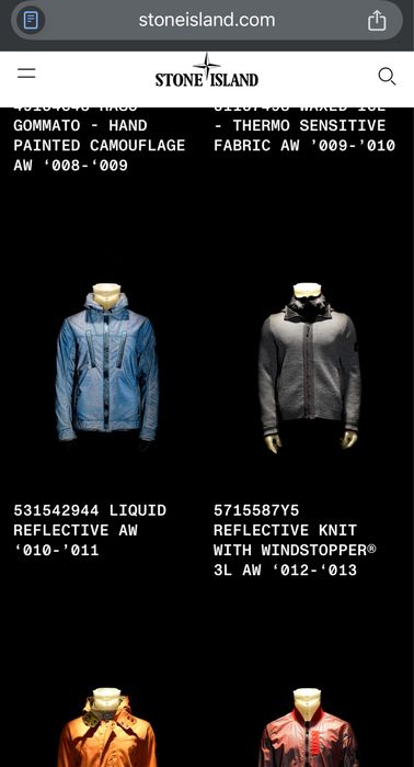 Stone island Liquid reflective  AW2011