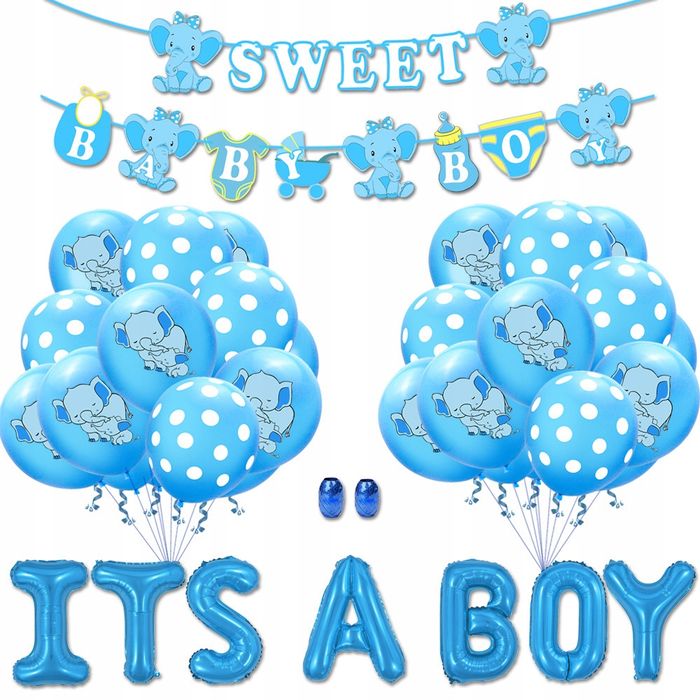 Oro Party Zestaw dekoracji balonowych na Baby Shower It's a Boy