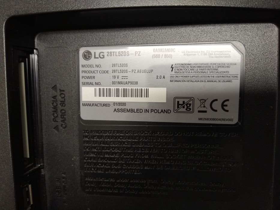 Monitor Smart TV LG peças